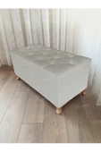 Lüks Sandıklı Kapitoneli Ayakucu Puf Bench 110 cm Gold Ayak - 1