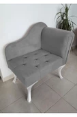 Yeni Model Ters Kol Tekli Köşe Koltuğu Josefin Bench Beyaz Ayak - 1