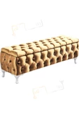 Lüks Sandıklı Chester Puf Bench Ayakucu Koltuk 100 Cm - 1