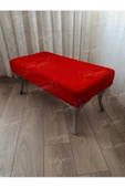 Ayak Ucu Kapı Önü Antre Düz Bench Puf Orta Sehpa Gümüş Ayak 100 cm - 1
