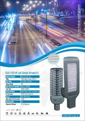 150W Led Yol Sokak Armatür DLS Park Bahçe Çevre Site Bina Dış Mekan Lamba Aydınlatma Ledli Sokak Armatürü - 2