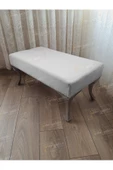 Ayak Ucu Kapı Önü Antre Düz Bench Puf Orta Sehpa Gümüş Ayak 100 cm - 1