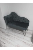 Metalda Josefin Bench Koltuk Berjer Gümüş Seri 130 Cm - 1