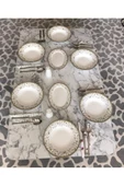 Mermer Desenli Dekoratif Yer Sofrası (70*120) - 1