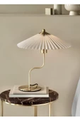 Buiva Modern Abajur Umbrella Tasarım Abajur Gold Sarı Krem Abajur - 1