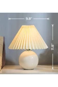 burenze Umbrosia Modern Tasarım Abajur Krem Umbrella Şapka Beyaz Gövde - 3