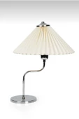 burenze Modern Tasarım Umbrella Abajur Krem Şapka Parlak Krom Gümüş Gövde - 1