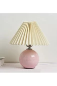 burenze Umbrosia Modern Tasarım Abajur Krem Umbrella Şapka Pembe Gövde - 1