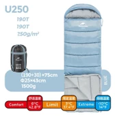 Naturehike U250 Zarf Tarzı Kapüşonlu Uyku Tulumu -10°c Mavi-Leift - 4