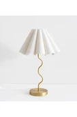 burenze Modern Tasarım MrSmith Abajur Krem Şapka Parlak Eskitme Gold Gövde thumbnail 2