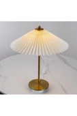 Fico Home Exlusive Collection Krem Şapka Tasarım Madame Fico Abajur Eskitme Gold Sarı - 4