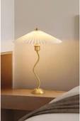 burenze Modern Tasarım Zigzag Umbrella Abajur Masa Lambası Eskitme Gold - 3