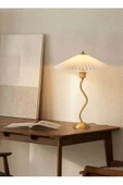 burenze Modern Tasarım Zigzag Umbrella Abajur Masa Lambası Eskitme Gold - 2