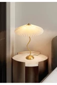 burenze Modern Tasarım Zigzag Umbrella Abajur Masa Lambası Eskitme Gold - 4