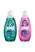 Omo Express Fresh Kötü Koku Karşıtı Beyaz ve Renkliler + Renkli ve Siyahlar için Deterjan 2 x 1480 ML - 2