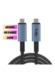 Apple Thunderbolt USB 4 240WATT 4K Dual Kablo USB C To USB C Kablo 1 Metre - 1