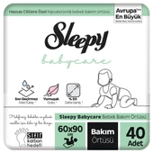 Sleepy Babycare Bebek Bakım Örtüsü 60X90 cm 4X10 40 Adet - 1