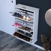 Modilayn VARBİ Asma Antre Hol 72 x 107 x 25, 5 cm’ lik 3 Düşer Kapak 6 Raf Bölmeli Ayakkabılık - 2
