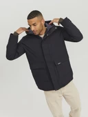 JACK JONES Erkek Siyah Parka 12211896 - 4