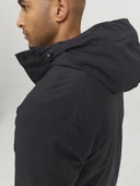 JACK JONES Erkek Siyah Parka 12211896 - 5