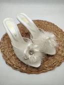 Taşlı Fiyonklu Çeyiz Terliği Ev Terliği - 10