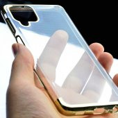 Ceponya Galaxy M12 Kılıf İnce Köşeleri Renkli Şeffaf Silikon - 3