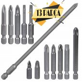 İzeltaş-Klytek Matkap Bits Uç Vidalama Ucu Düz Yıldız Torx Uç (13 PARÇA) - 1