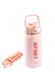 OKADI SPORT PİPETLİ PEMBE PASLANMAZ ÇELİK TERMOS 1.3L - 1