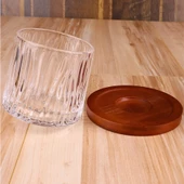 Bambu Bardak Altlıklı 360 Dönen Viski Bardağı ve Çelik Buz Küpleri Seti - 10