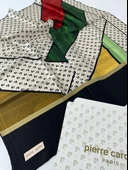 Ekru Renkli %100 İpek (Silk) Crepe Saten Eşarp - 8846230-313 - 2