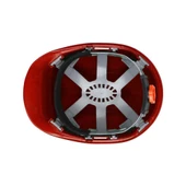 Kırmızı Baret - Hava Delikli - Enseden Ayarlı Vidalı Güvenlik Bareti thumbnail 3