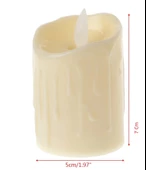 Alevli Led Mum Hareketli Alev Görünümlü Dekoratif Mum - 7Cm - 2