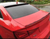 A3 2021+ SEDAN IÇIN UYUMLU CAM ÜSTÜ SPOILER  - PIANO BLACK (PARLAK SIYAH) - 1