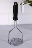 Plastik Saplı Delikli Metal Paslanmaz Patates Muz Yumurta Ezici Püre Yapıcı - 3