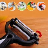 3 Fonksiyonlu Rende Soyacak - Tırtıklı -Dalgalı- Chips Kesici Döner Başlıklı Turbo Soyacak - 4