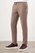 Yazı Slim Fit Likralı Erkek Jogger Pantolon-7108 - 1