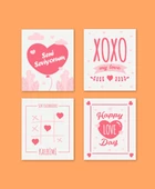 14 şubat tebrik hediye dilek kartı 4 lü hediye kartı sevgililer günü kartı thumbnail 2