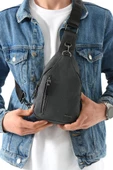 Erkek Bady Bag Göğüs Çantası Kanvas Kumaş Sırt Çantası 27*17 Cm Günlük Omuz Çantası - 6