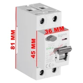 SİGMA 2x40A 30mA 6kA AC Tip Monofaze Kaçak Akım Koruma Rolesi - 2