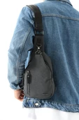 Erkek Bady Bag Göğüs Çantası Kanvas Kumaş Sırt Çantası 27*17 Cm Günlük Omuz Çantası - 5