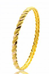 Cigold Taşsız İkili Burma Bilezik 14 Ayar Altın 5.81 Gr OA-6456 - 1