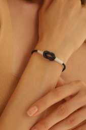 Unisex Kazaziye Düğüm Bileklik/Gümüş El Sarması Osmanlı Motif Bileklik - 1