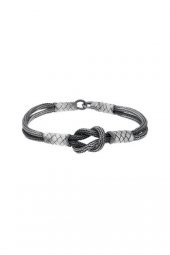 Unisex Kazaziye Düğüm Bileklik/Gümüş El Sarması Osmanlı Motif Bileklik - 10