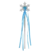 Kar Taneli Mavi Kalp Taşlı Saten Kurdeleli Karlar Ülkesi Elsa Asası Sopası 34 Cm - 4