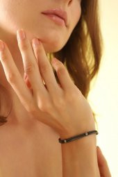 Unisex Kazaziye Çift Sıralı Bileklik/Gümüş El Sarması Osmanlı Motif Bileklik - 1