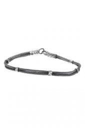 Unisex Kazaziye Çift Sıralı Bileklik/Gümüş El Sarması Osmanlı Motif Bileklik - 2