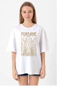 Bioshock Fontaine Futuristics Beyaz Kadın Oversize Tshirt thumbnail 1