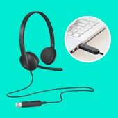 LOGITECH H340 USB GÜRÜLTÜ ÖNLEYİCİ MİKROFONLU KABLOLU KULAKLIK-SİYAH 981-000475 - 3