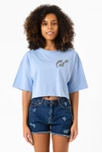 Gran Turismo Pocket Logo Bebe Mavi Kadın Crop Tshirt thumbnail 1
