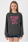 BLACKPINK ROSE BRUNO MARS APT Füme Kadın 2ip Sweatshirt thumbnail 1